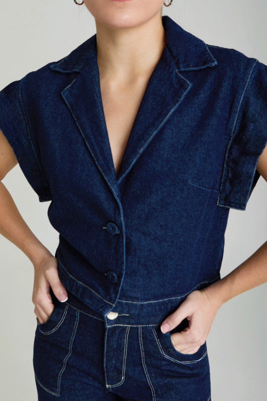 THE JACKIE DENIM TOP