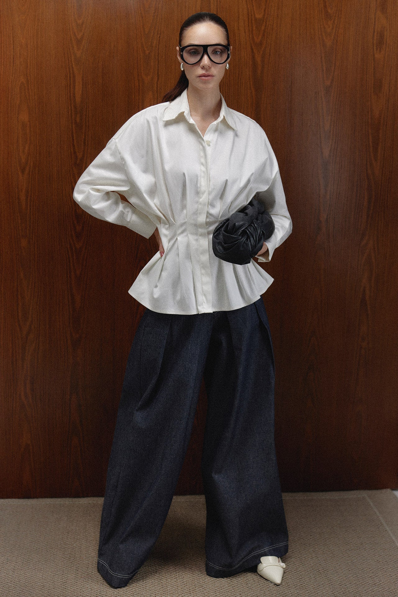 The Echo Pants with the Maxine Shirt — Sanna, The Gentlewoman campaign