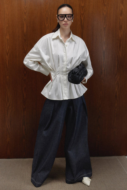 The Echo Pants with the Maxine Shirt — Sanna, The Gentlewoman campaign