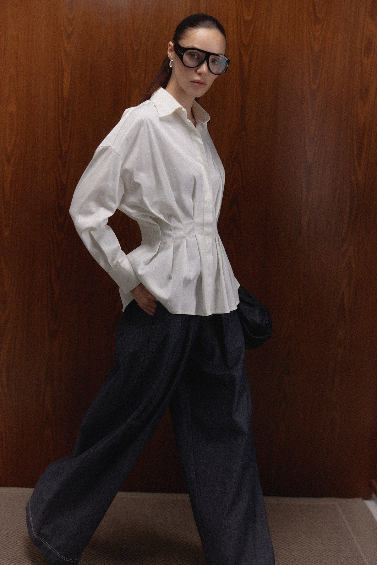The Echo Pants with the Maxine Shirt — Sanna, The Gentlewoman campaign
