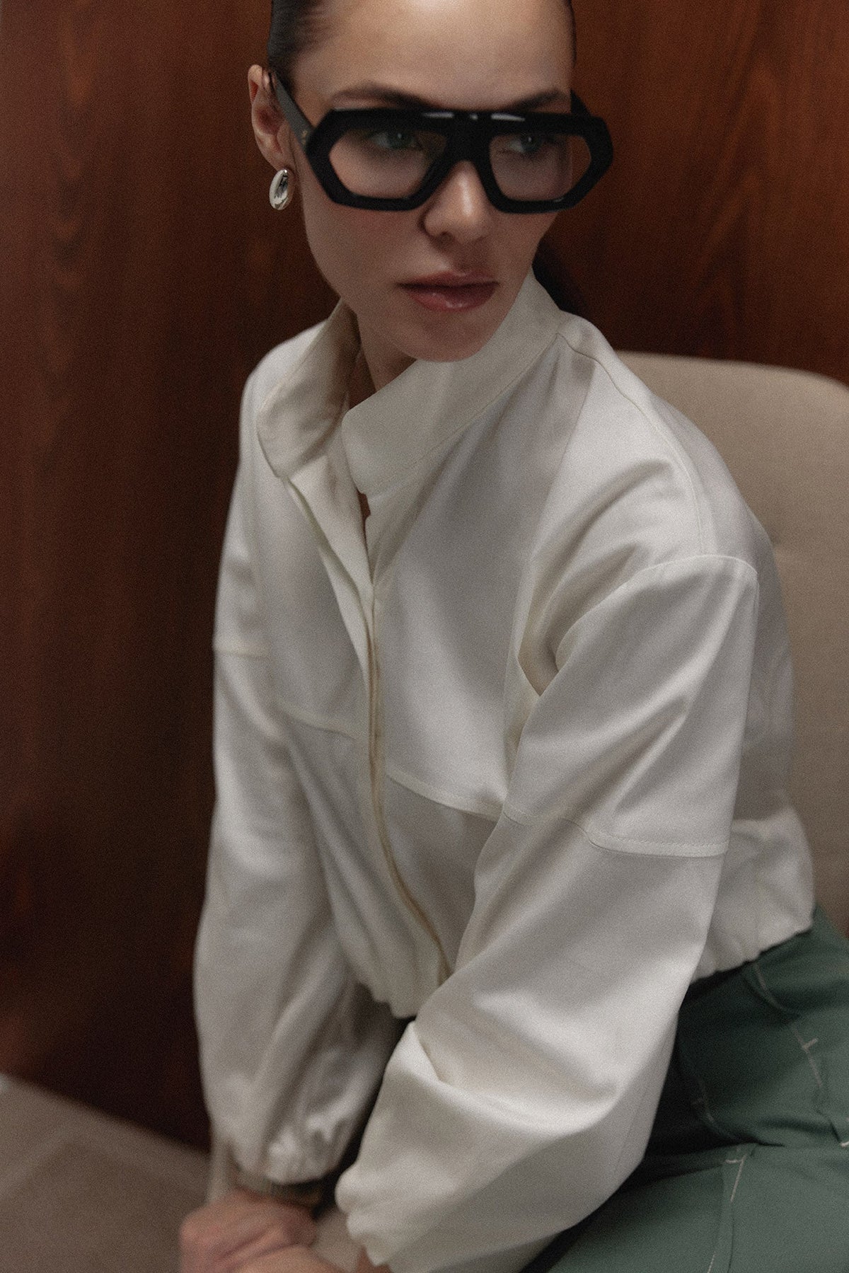 The Harlan Shirt in ivory — Sanna, The Gentlewoman campaign