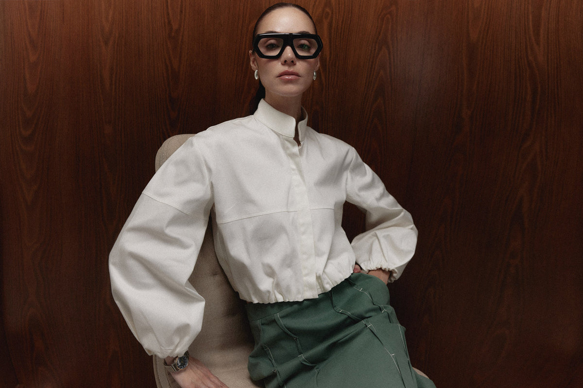 The Harlan Shirt in ivory — Sanna, The Gentlewoman campaign