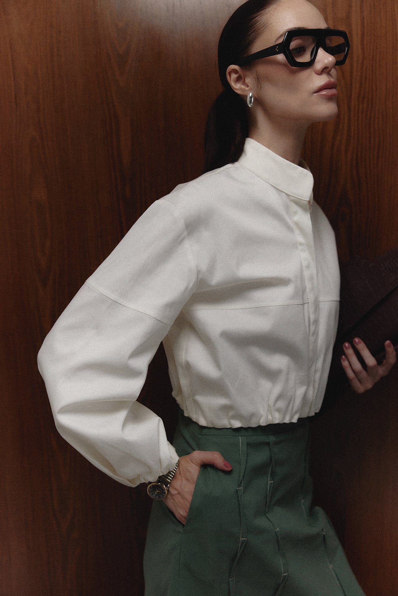 The Harlan Shirt in ivory — Sanna, The Gentlewoman campaign