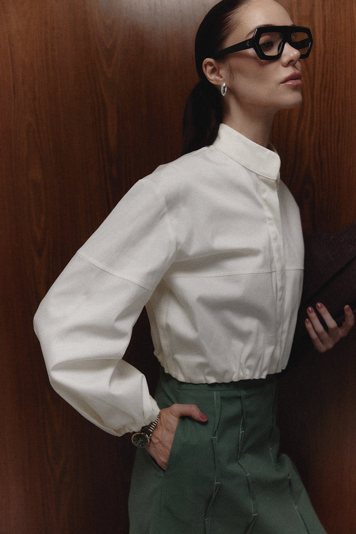 The Harlan Shirt in ivory — Sanna, The Gentlewoman campaign