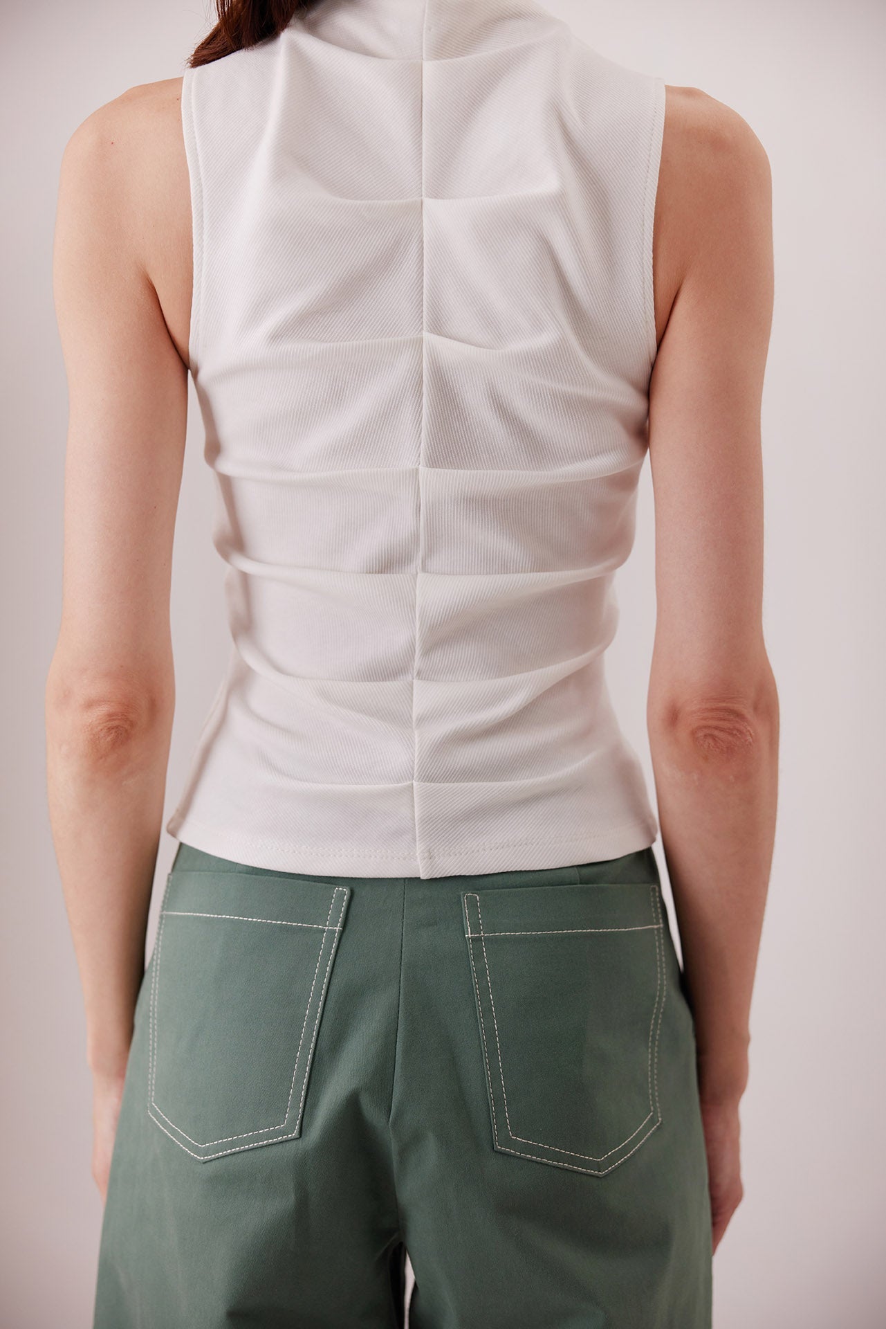 The Consani Top, pleated back detail — Sanna, The Gentlewoman collection
