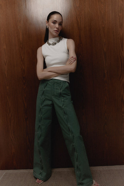 The Consani Top, high neck detail — Sanna, The Gentlewoman campaign