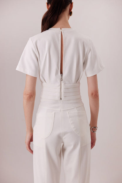 The Elton Pants, utility patch pocket detail — Sanna, The Gentlewoman collection