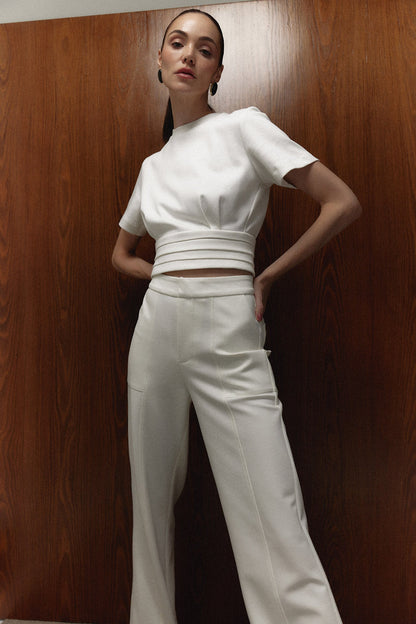 The Polly Top in ivory — Sanna, The Gentlewoman campaign