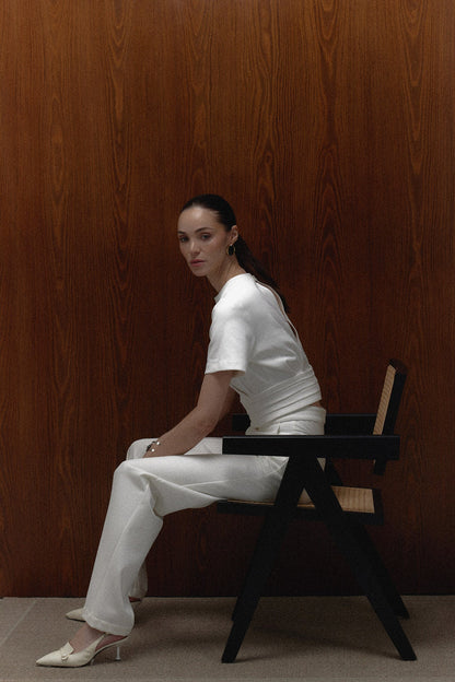 The Polly Top in ivory — Sanna, The Gentlewoman campaign