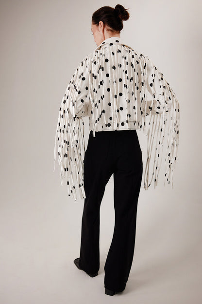 The MonteNegro Jacket, long fringe at the back — Sanna, The Gentlewoman collection