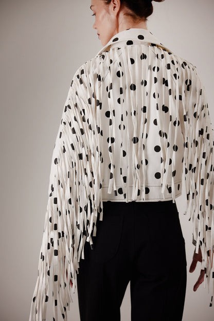 The MonteNegro Jacket, back fringe detail — Sanna, The Gentlewoman collection
