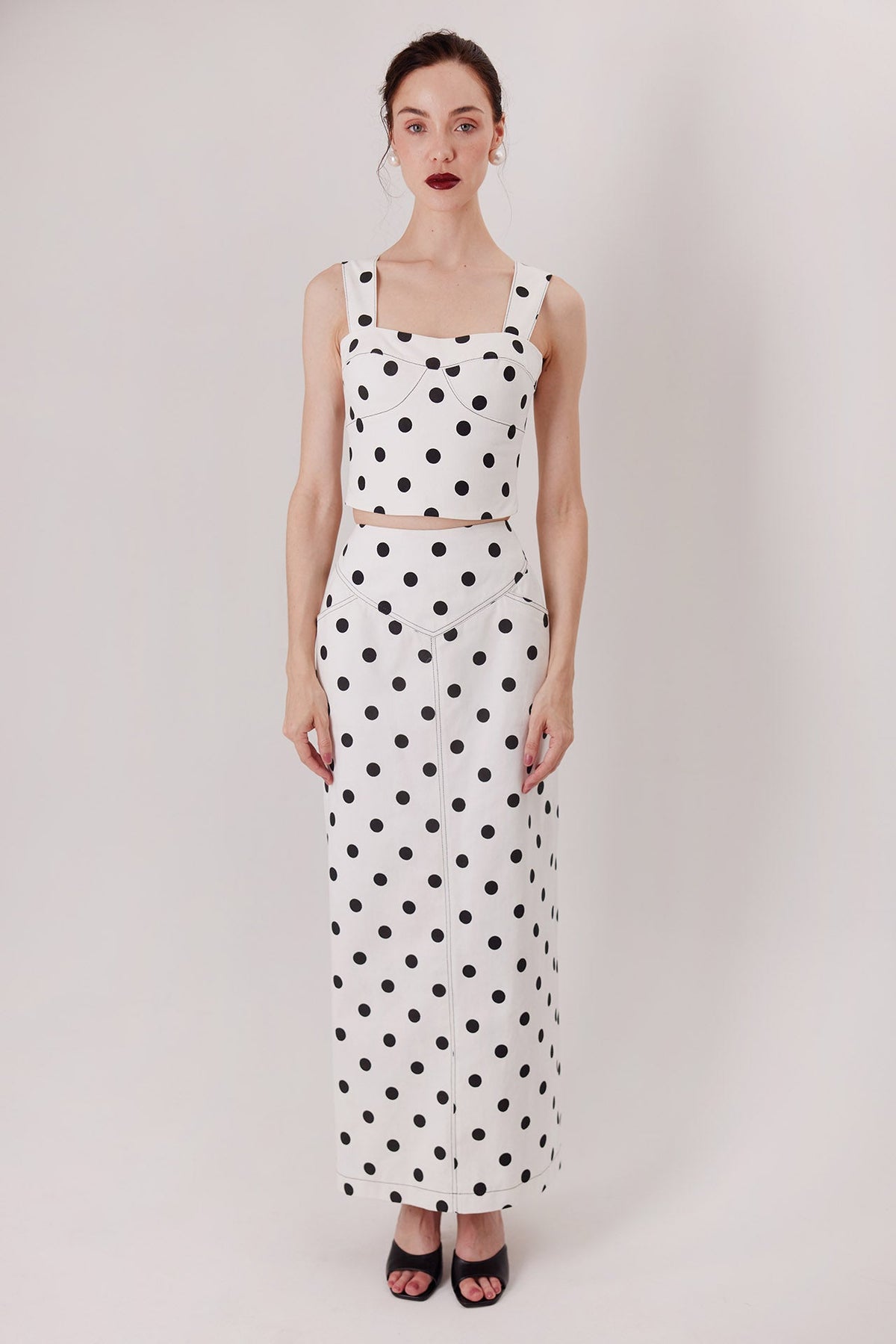 The Ponti Skirt in polka dots with the Ponti Top — Sanna, The Gentlewoman collection