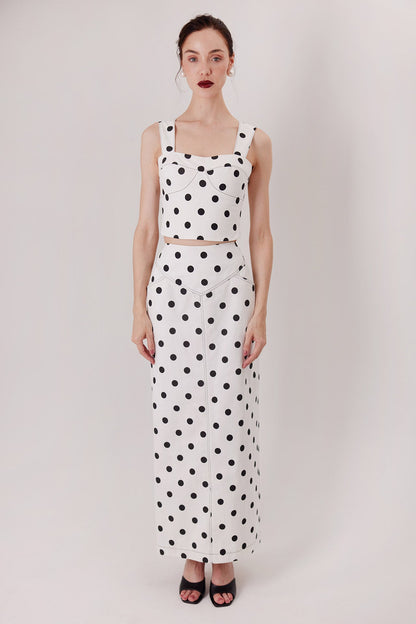 The Ponti Skirt in polka dots with the Ponti Top — Sanna, The Gentlewoman collection