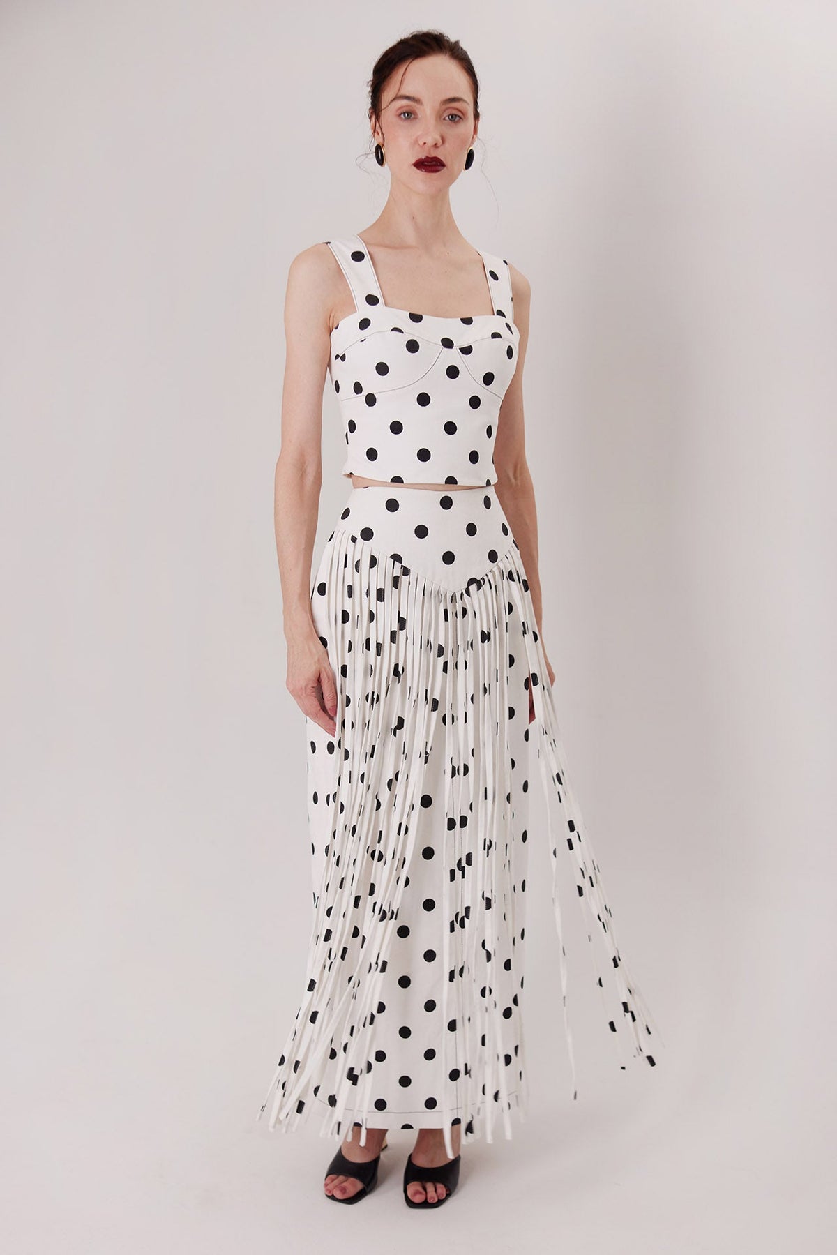 The Ponti Fringe Skirt, long fringe detail — Sanna, The Gentlewoman collection