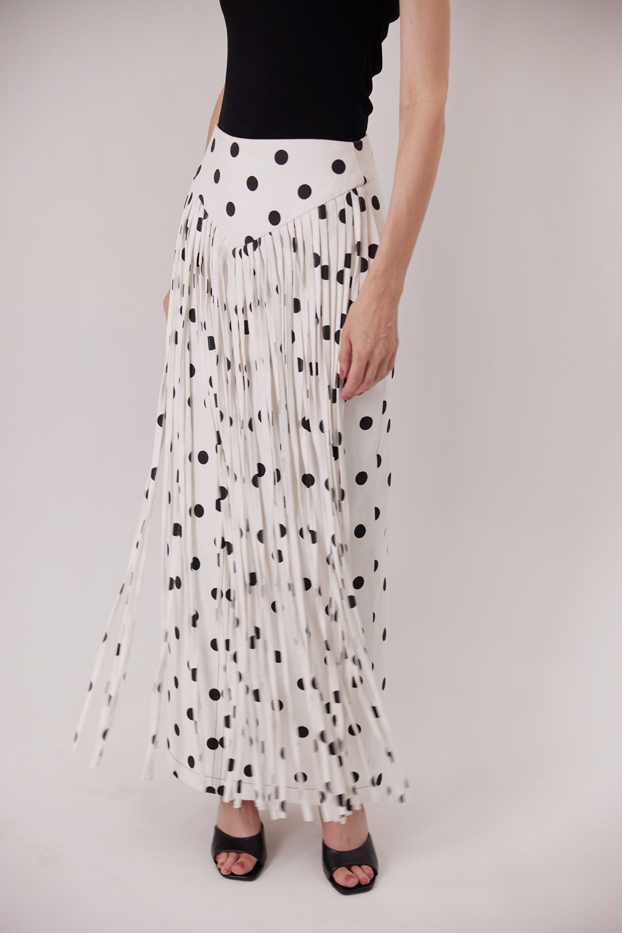 The Ponti Fringe Skirt, fringe in movement — Sanna, The Gentlewoman collection